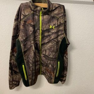 Mens XL Under Armour Scent Control Cold Gear Hunting Zip up